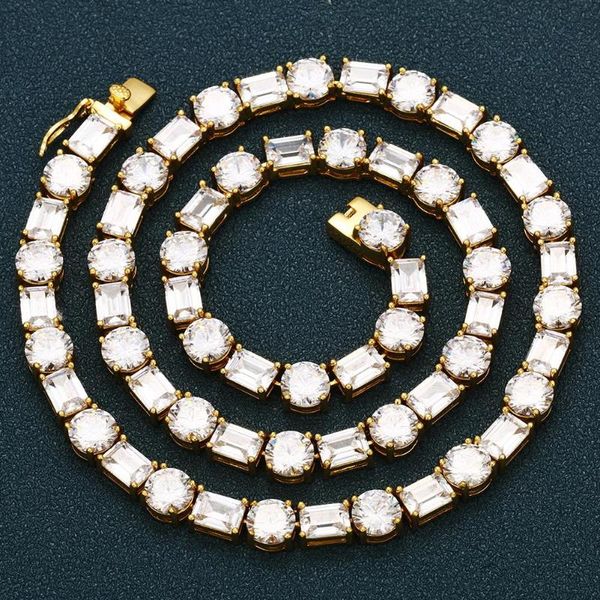 7mm cubic zirconia choker necklace big round square crystal chian men's hip hop jewelry iced out 1 row chain, Silver
7mm cubic zirconia choker necklace big round square crystal chian men's hip hop jewelry iced out 1 row chain, Silver