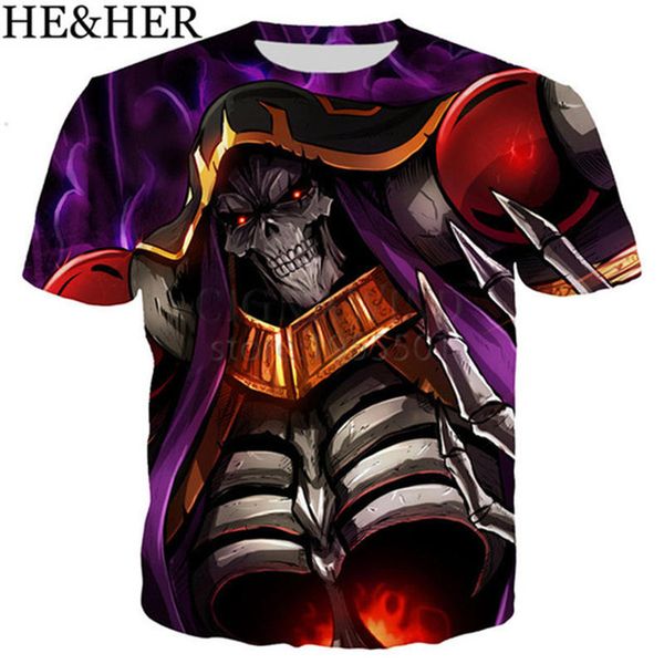 cool anime overlord iii 3d print shirts graphic funny oversized men clothing