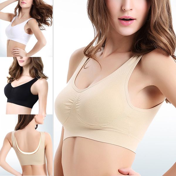 сплошной цвет спорт bra top push up фитнес бег йога бюстгальтера нижнее белье cotton спорт топ для женщин gym wear твердая женщин спортивная, White;black
сплошной цвет спорт bra top push up фитнес бег йога бюстгальтера нижнее белье cotton спорт топ для женщин gym wear твердая женщин спортивная, White;black