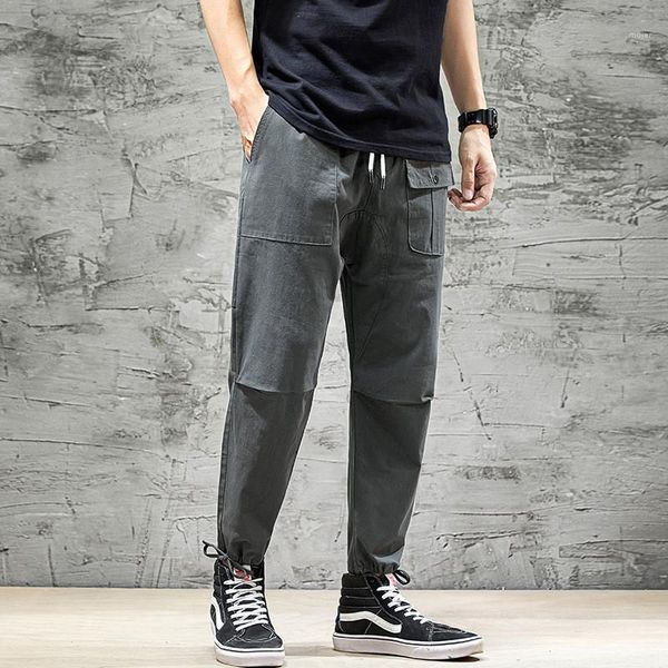 sports fitness zipper fly trousers fashion multi pockets running clothing mens designer loose cargo pants male, Black
sports fitness zipper fly trousers fashion multi pockets running clothing mens designer loose cargo pants male, Black