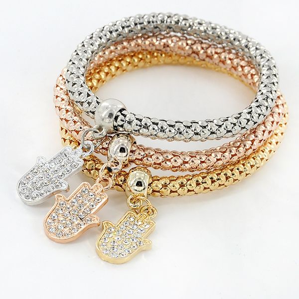 imayson 3 pcs fashion corn chain new fatima palm alloy tricolor bracelets crystal simple multi-layer bangles pendant, Black
imayson 3 pcs fashion corn chain new fatima palm alloy tricolor bracelets crystal simple multi-layer bangles pendant, Black