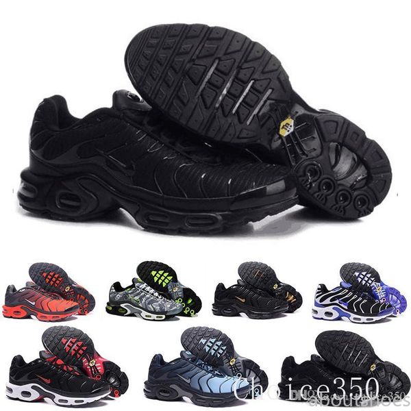 

2019 mercurial tn men shoes fashion womens sneakers chaussures femme tn kpu triple s sports trainers cushion sizes eur40-47 about, Black