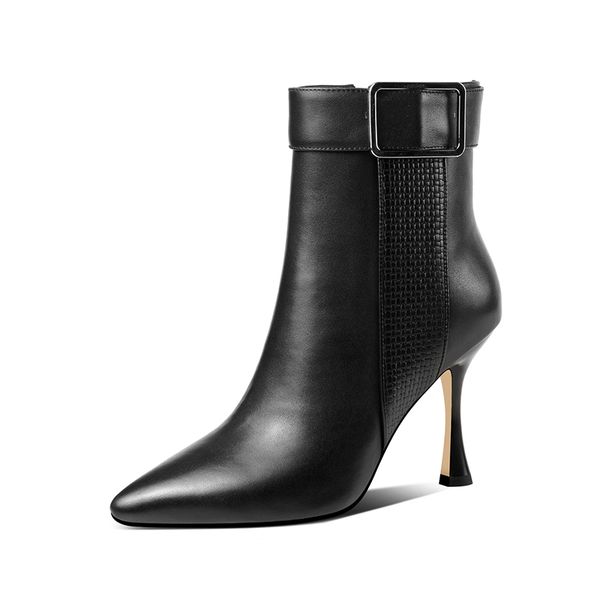genuine leather women ankle boots autumn winter high heels pumps fwmale night club shoes woman heels, Black
genuine leather women ankle boots autumn winter high heels pumps fwmale night club shoes woman heels, Black