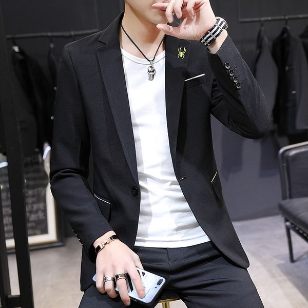 2020 spring korean trend solid color youth veste homme costume slim handsome suit jacket plus size m-3xl, White;black
2020 spring korean trend solid color youth veste homme costume slim handsome suit jacket plus size m-3xl, White;black