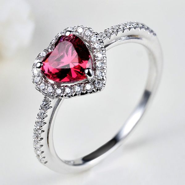 925 sterling silver ring 1 carats simulated diamond ring jewelry simple love red corundum ring hot, Golden;silver
925 sterling silver ring 1 carats simulated diamond ring jewelry simple love red corundum ring hot, Golden;silver