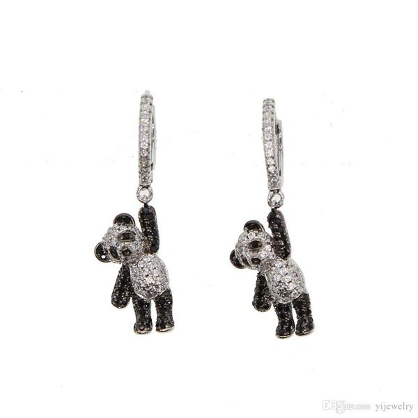2018 girl gift jewelry lovely cute animal charm dangle earring micro pave cz black white dog bear charm adorable earrings, Golden;silver
2018 girl gift jewelry lovely cute animal charm dangle earring micro pave cz black white dog bear charm adorable earrings, Golden;silver