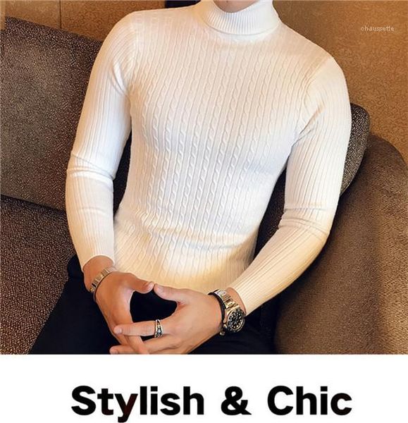 fashion designer slim fit long sleeved solid color sweaters autumn and winter mens turtle neck sweaters, White;black
fashion designer slim fit long sleeved solid color sweaters autumn and winter mens turtle neck sweaters, White;black