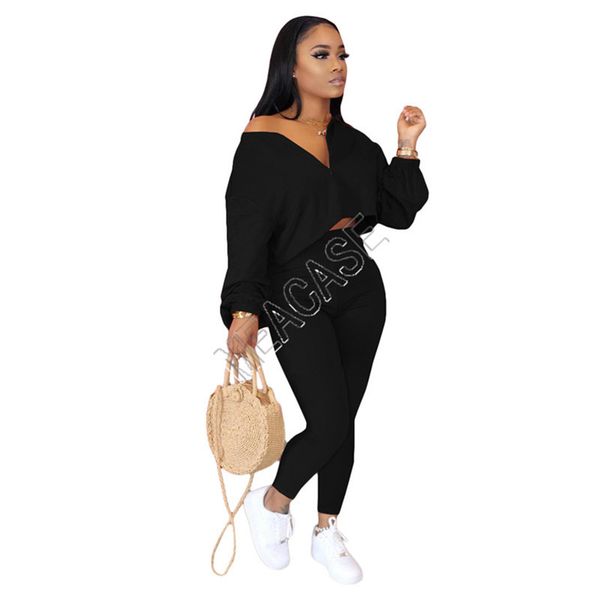 women trasksuit two pieces outfits off shoulder long sleeves t shirt crop pants leggings solid color autumn winter sports suit d9109, Gray
women trasksuit two pieces outfits off shoulder long sleeves t shirt crop pants leggings solid color autumn winter sports suit d9109, Gray