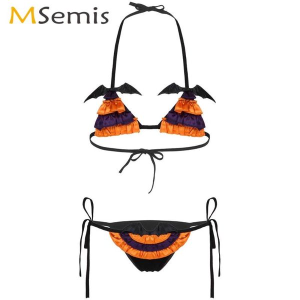 womens devil bikini lingerie set halloween erotic cosplay pumpkin costumes halter bra with g-string briefs naughty role play, Black;pink
womens devil bikini lingerie set halloween erotic cosplay pumpkin costumes halter bra with g-string briefs naughty role play, Black;pink