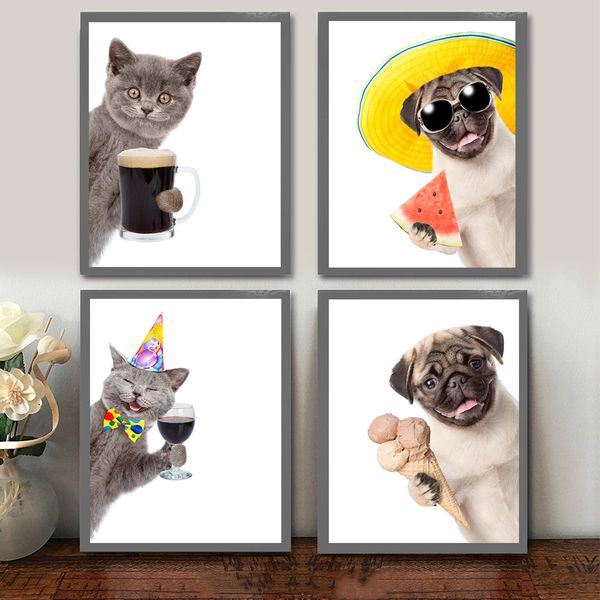 lovely animals cat dog coffee ice cream wall art canvas painting nordic posters and prints wall pictures for living room decor
lovely animals cat dog coffee ice cream wall art canvas painting nordic posters and prints wall pictures for living room decor