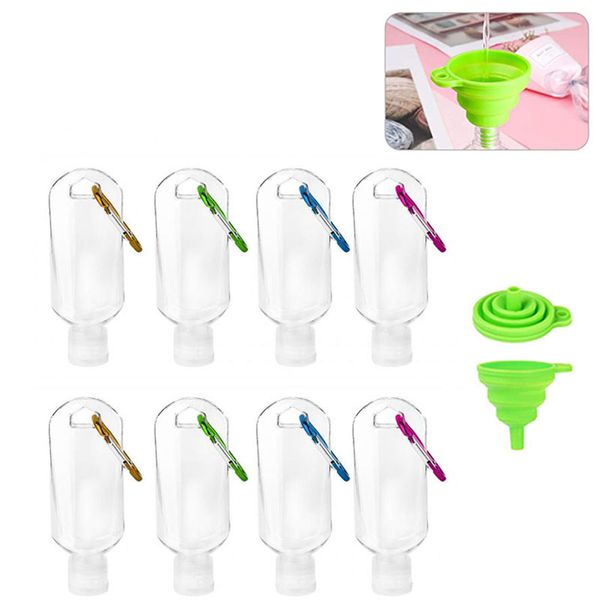 50ml leakproof refillable plastic bottles for alcohol hand sanitizer empty lotion liquid containers with carabiner clip collapsible silicone
50ml leakproof refillable plastic bottles for alcohol hand sanitizer empty lotion liquid containers with carabiner clip collapsible silicone