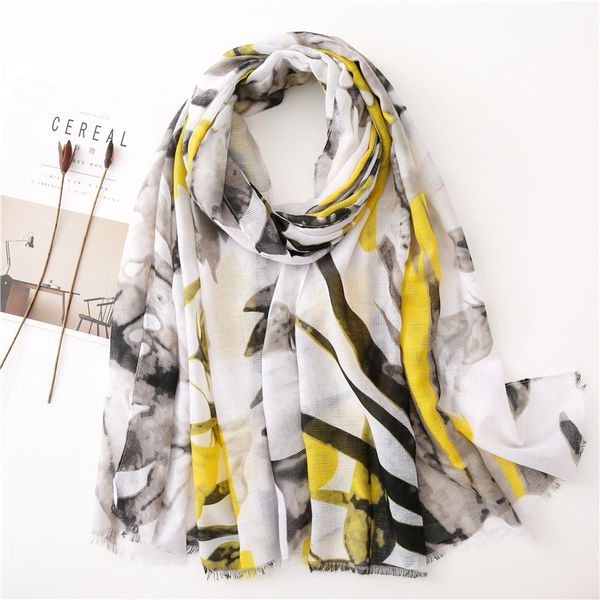 2020 cotton and linen scarf ink painting long shawls and wraps yellow black white floral print lady foulard, Blue;gray
2020 cotton and linen scarf ink painting long shawls and wraps yellow black white floral print lady foulard, Blue;gray