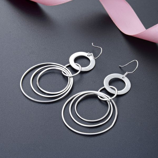 s925 sterling silver ladies earrings round long earrings women exaggerated fashion wild silver jewelry anniversary gift, Golden;silver
s925 sterling silver ladies earrings round long earrings women exaggerated fashion wild silver jewelry anniversary gift, Golden;silver