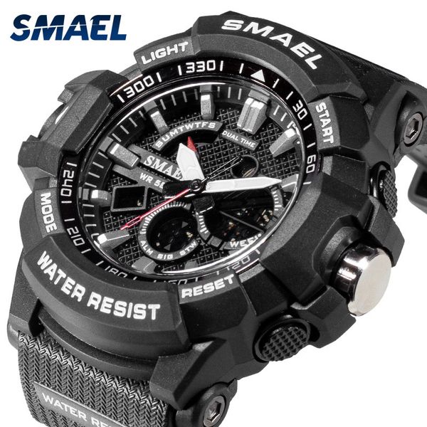 2020 smael men watches men sports watches multi-functional quartz dual display analog digital 1809, Slivery;brown
2020 smael men watches men sports watches multi-functional quartz dual display analog digital 1809, Slivery;brown