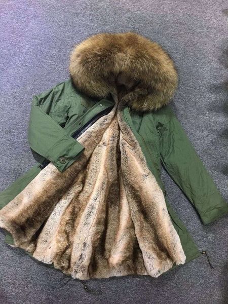 real picture classic brown raccoon fur trim meifeng brown grey vertical bar rex rabbit fur lining army green long men parka, Black
real picture classic brown raccoon fur trim meifeng brown grey vertical bar rex rabbit fur lining army green long men parka, Black