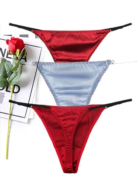 moxeay 3pcs pack women tangas g thong femme panties mulberry silk thong satin panties t back underwear adjustable g string, Black;pink
moxeay 3pcs pack women tangas g thong femme panties mulberry silk thong satin panties t back underwear adjustable g string, Black;pink