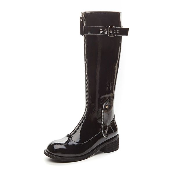 knee high boots genuine leather female comfortable thick med heels pumps buckle winter party prom shoes woman, Black
knee high boots genuine leather female comfortable thick med heels pumps buckle winter party prom shoes woman, Black