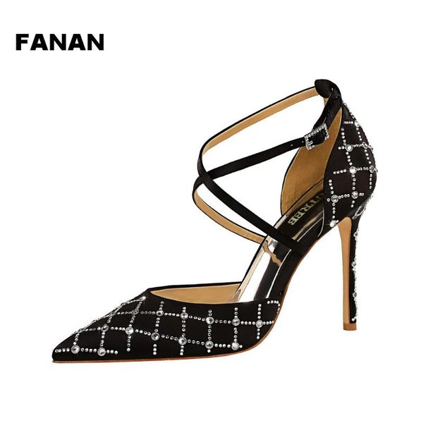 women sandals sequins rhinestone fashion design female shoes pointed toe cross belt bulket high heels sandals lady nightclub pl, Black
women sandals sequins rhinestone fashion design female shoes pointed toe cross belt bulket high heels sandals lady nightclub pl, Black