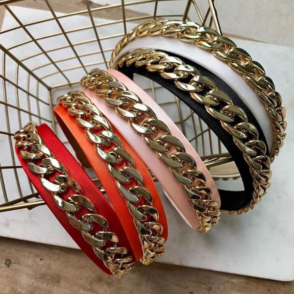 dvacaman women's cloth headband korean fashion solid color knotted golden chain simple hairbands for girls hair accessories, Golden;silver
dvacaman women's cloth headband korean fashion solid color knotted golden chain simple hairbands for girls hair accessories, Golden;silver