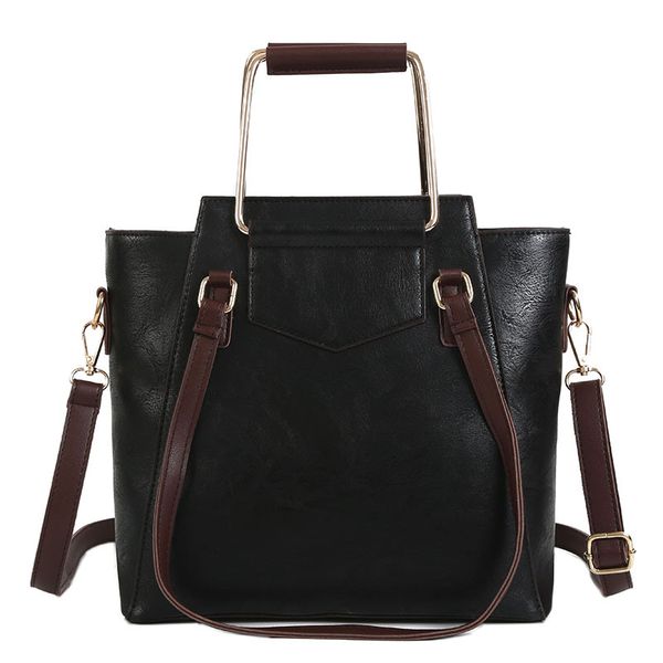 retro style portable big bag solid color stitching bucket bag new women's hard handle handbag fashion
retro style portable big bag solid color stitching bucket bag new women's hard handle handbag fashion