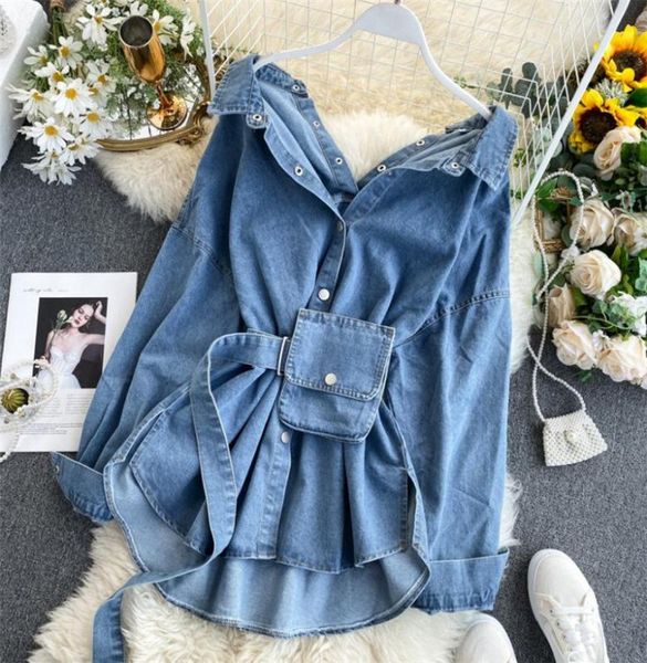 women's jackets vintage sashes slim waist jeans coat autumn winter women denim jacket korean buttons backless long outerwear coats, Black;brown
women's jackets vintage sashes slim waist jeans coat autumn winter women denim jacket korean buttons backless long outerwear coats, Black;brown