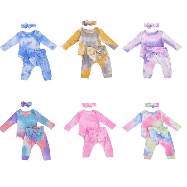 2020 new fall autumn baby girls clothes tie-dye 3pcs set 6 colors long sleeve bodysuit+bow long pants+bow headband set, White
2020 new fall autumn baby girls clothes tie-dye 3pcs set 6 colors long sleeve bodysuit+bow long pants+bow headband set, White