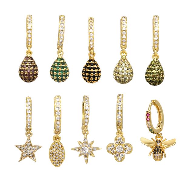 hoop & huggie 1 piece mini small earrings women waterdrop bee rainbow cz jewelry earring aretes black green, Golden;silver
hoop & huggie 1 piece mini small earrings women waterdrop bee rainbow cz jewelry earring aretes black green, Golden;silver