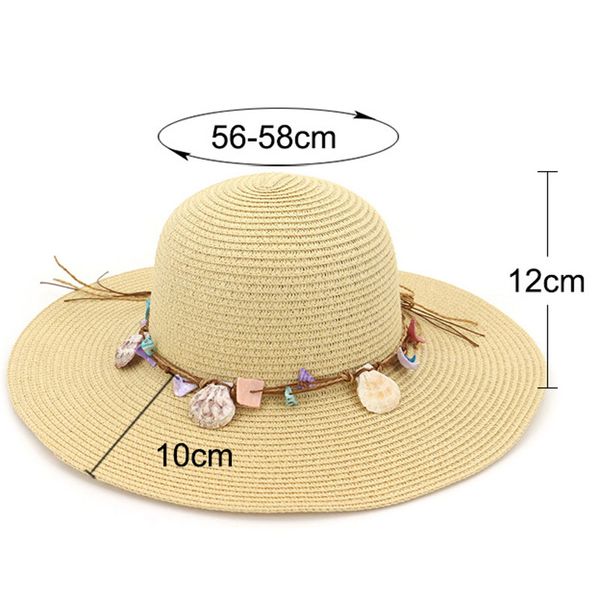 summer straw hat women's shell decoration sun protection visor wide brim beach hat sun foldable block uv protection, Blue;gray
summer straw hat women's shell decoration sun protection visor wide brim beach hat sun foldable block uv protection, Blue;gray