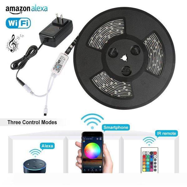 смарт светодиодные полосы света wi-fi беспроводной телефон controlled полосы света kit 150leds текстолите черного цвета 5050 водонепроницаем
смарт светодиодные полосы света wi-fi беспроводной телефон controlled полосы света kit 150leds текстолите черного цвета 5050 водонепроницаем