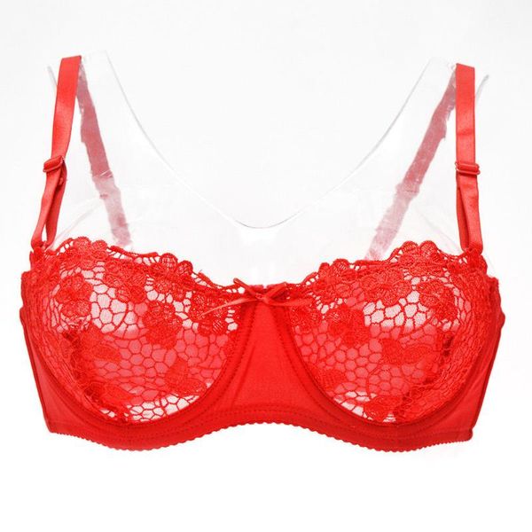bras women ultra thin intimates lace bra girl's 1/2 cup brassiere underwear 70 75 80 85 90 95 100 a b c d cups lingerie, Red;black
bras women ultra thin intimates lace bra girl's 1/2 cup brassiere underwear 70 75 80 85 90 95 100 a b c d cups lingerie, Red;black