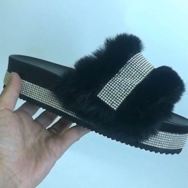 women fur slippers summer home flat fur slides for women big size 43 fluffy female shoes glitter indoor women' casual shoes, Black
women fur slippers summer home flat fur slides for women big size 43 fluffy female shoes glitter indoor women' casual shoes, Black
