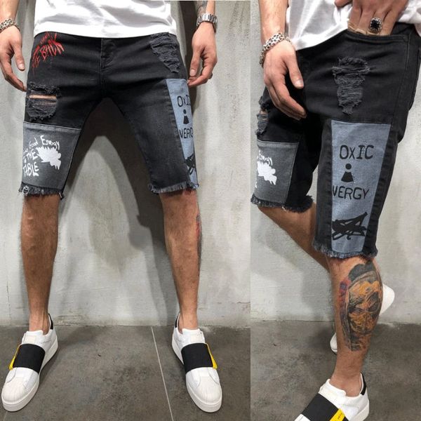 mens ripped short jeans brand clothing printed jeans and shorts breathable denim shorts male size 28-40, Blue
mens ripped short jeans brand clothing printed jeans and shorts breathable denim shorts male size 28-40, Blue