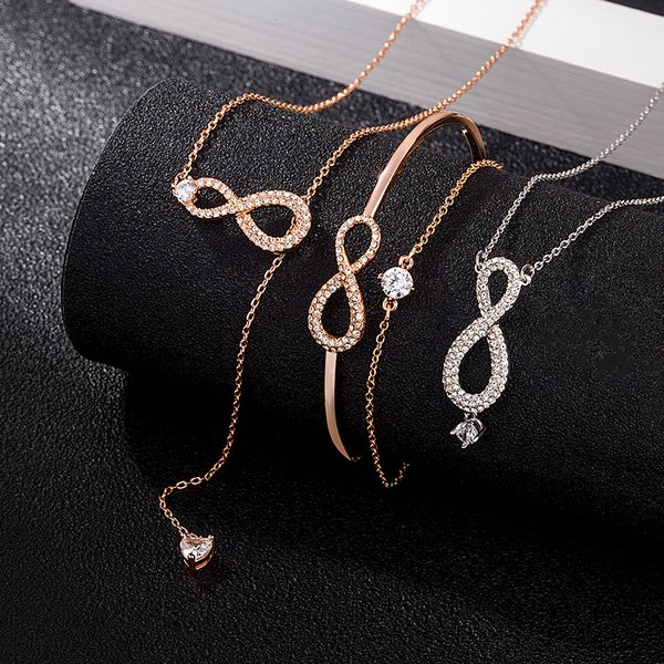 charm simple figure 8 tassel y-shaped necklace bracelet eternal love simple women's necklace bracelet set, Silver
charm simple figure 8 tassel y-shaped necklace bracelet eternal love simple women's necklace bracelet set, Silver