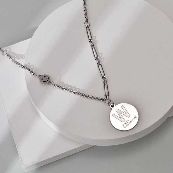 fashion retro stainless steel chain necklace female letter clavicle chain hip hop all-match sweater sale, Silver
fashion retro stainless steel chain necklace female letter clavicle chain hip hop all-match sweater sale, Silver