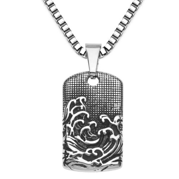 pendant necklaces stainless steel spoondrift necklace for men vintage dog tag punk amulet jewelry, Silver
pendant necklaces stainless steel spoondrift necklace for men vintage dog tag punk amulet jewelry, Silver