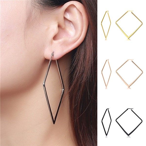 hoop & huggie 4 colors stainless steel geometric square dangle earrings for women girl, Golden;silver
hoop & huggie 4 colors stainless steel geometric square dangle earrings for women girl, Golden;silver