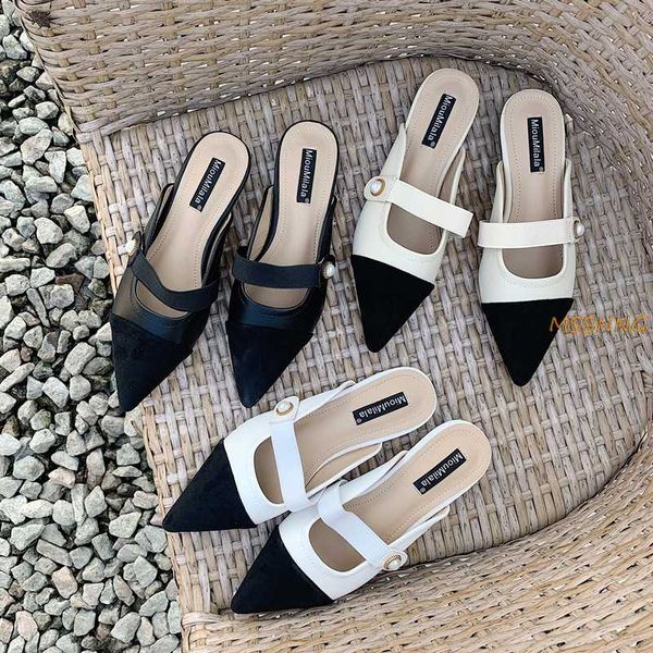 2020 summer new women's mules pointed toe closed toe mixed color ladies slippers fashion comfortable outdoor ladies slippers, Black 
2020 summer new women's mules pointed toe closed toe mixed color ladies slippers fashion comfortable outdoor ladies slippers, Black