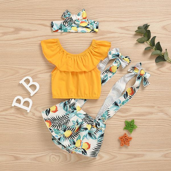 excelent summer cute girls clothes sleeveless ruffled solid fruit watermelon printed strap short skirt hairband 3pcs set, White
excelent summer cute girls clothes sleeveless ruffled solid fruit watermelon printed strap short skirt hairband 3pcs set, White