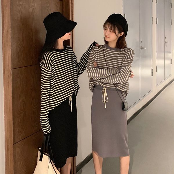 slimming all-match striped knitted long-sleeved coathip overskirt two-piece suit slimming all-match striped knitted long-sleeved co, Gray
slimming all-match striped knitted long-sleeved coathip overskirt two-piece suit slimming all-match striped knitted long-sleeved co, Gray