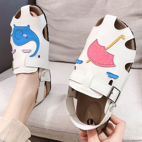 two ways lovely cartoon closed toe hollow out pu cork sandals women slip on beach flipfloops elevated shoes woman sandalias 2020, Black
two ways lovely cartoon closed toe hollow out pu cork sandals women slip on beach flipfloops elevated shoes woman sandalias 2020, Black