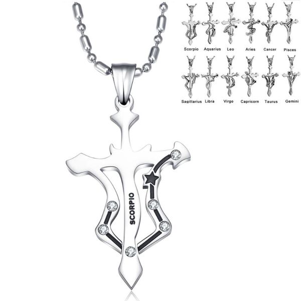 stainless steel 12 zodiac aries capricorn leo scorpio virgo pisces aquarius sagittarius libra taurus cancer pendant necklace, Silver
stainless steel 12 zodiac aries capricorn leo scorpio virgo pisces aquarius sagittarius libra taurus cancer pendant necklace, Silver