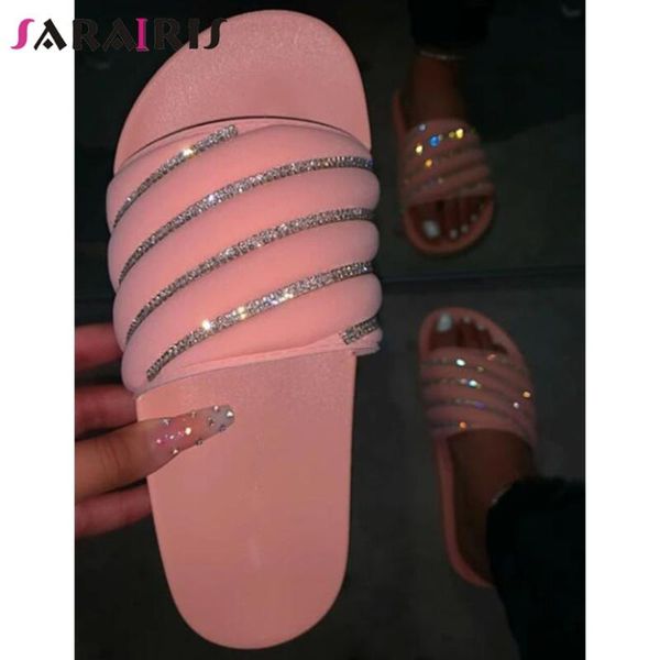sarairis comfy casual low heel summer slides ins rhinestone slippers women shining platform shoes woman, Black
sarairis comfy casual low heel summer slides ins rhinestone slippers women shining platform shoes woman, Black
