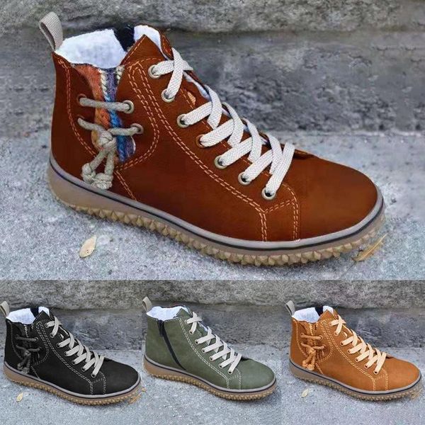 women lace up ankle boots fur lined short boots round toe flat zipper up solid winter warm soft sole non-slip female shoes, Black
women lace up ankle boots fur lined short boots round toe flat zipper up solid winter warm soft sole non-slip female shoes, Black