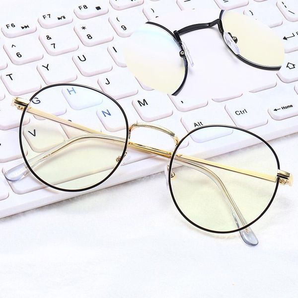 vintage retro round metal spectacles frame women men anti blue light ray blocking eye glasses frames clear lens eyewear, White;black
vintage retro round metal spectacles frame women men anti blue light ray blocking eye glasses frames clear lens eyewear, White;black
