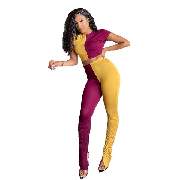 outfit summer short sleeve long stacked pants panelled designer 2pcs suit casual fashion female clothing woman two piece, White
outfit summer short sleeve long stacked pants panelled designer 2pcs suit casual fashion female clothing woman two piece, White