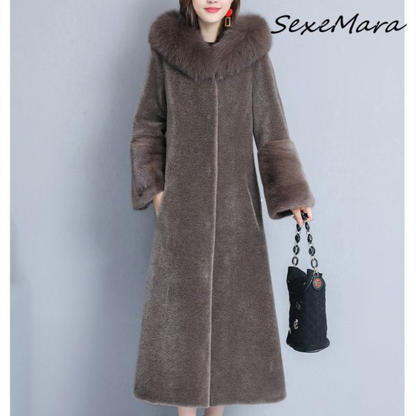 women's fur & faux korean style thick warm hooded coats for women 2021 winter single breasted long, Black
women's fur & faux korean style thick warm hooded coats for women 2021 winter single breasted long, Black