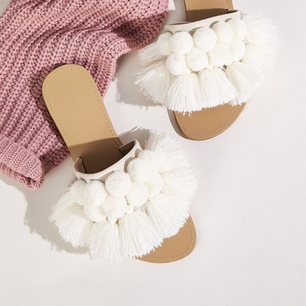 female shoes flock slippers flat fringe luxury slides shose women 2020 summer designer pu rubber fabric basic shoes woman 2020, Black
female shoes flock slippers flat fringe luxury slides shose women 2020 summer designer pu rubber fabric basic shoes woman 2020, Black