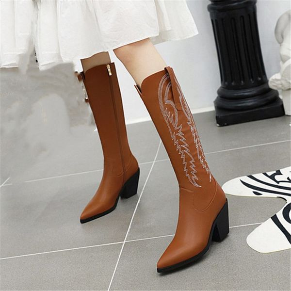 boots pxelena handmade embroider mid calf women zip chunky block high heels western cowoby winter shoes plus size 34-43, Black
boots pxelena handmade embroider mid calf women zip chunky block high heels western cowoby winter shoes plus size 34-43, Black