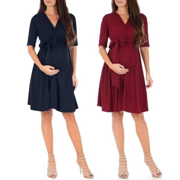 maternity pregnant dress short sleeve solid color dresses with belt clothing for pregnant women breastfeeding pregnancy dress, White
maternity pregnant dress short sleeve solid color dresses with belt clothing for pregnant women breastfeeding pregnancy dress, White