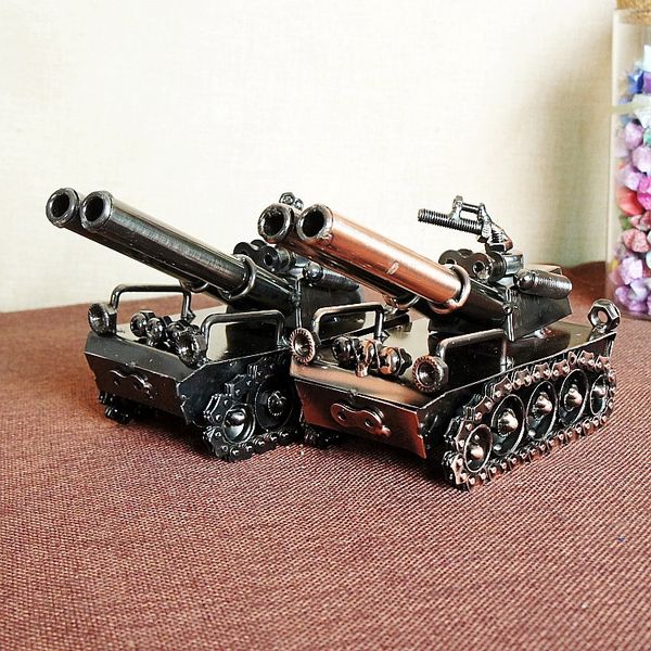 iron double cannon tank model cool metal creative birthday gift decorations t006 double color 
iron double cannon tank model cool metal creative birthday gift decorations t006 double color